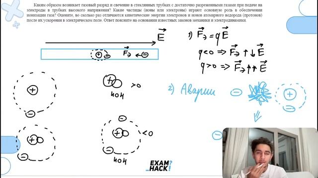 Каким образом возникает газовый разряд и свечение в стеклянных трубках с достаточно - №29164 смотреть онлайн