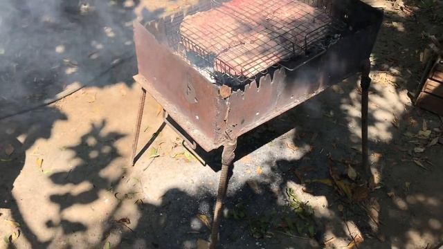 Шашлык ,стейк из говяжьего сердца,впервые на ютубе. Beef heart kebab, for the first time on YouTube смотреть онлайн