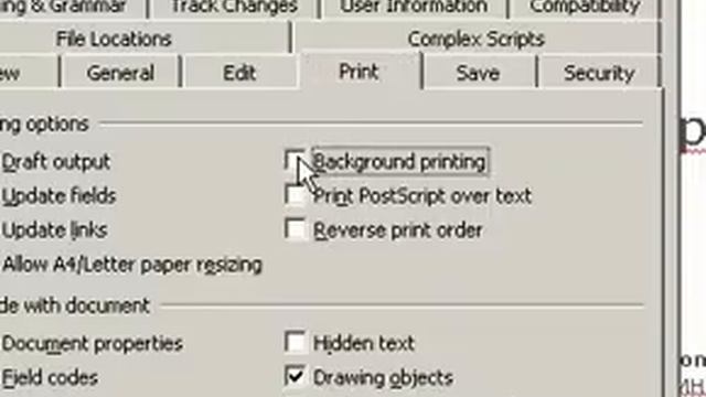 Microsoft Office Word 2003 Turn on or off background printing смотреть онлайн