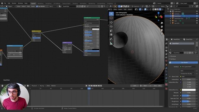 Procedural Node Death Star Blender Tutorial смотреть онлайн