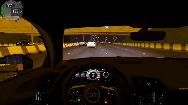 City Car Driving - Audi R8 V10 Plus 2017 | Night Drive смотреть онлайн