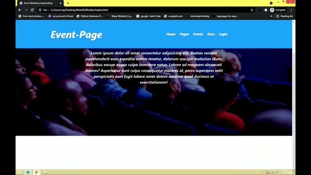 Event Management Full Website Using HTML,CSS And Bootstrap | Easy Coding Tutorial смотреть онлайн