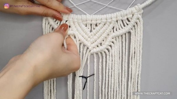 DIY Tutorial ☆ How To Make Macrame Dreamcatcher with Tassels? l Easy Pattern