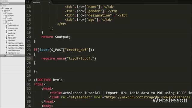 How to Generate Dynamic PDF File using TCPDF in PHP смотреть онлайн