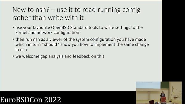 nsh: Network Shell on top of OpenBSD made for network administrators - Tom Smyth - EuroBSDcon 2022 смотреть онлайн