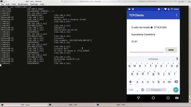 Socket Cliente/Servidor Android e Java смотреть онлайн