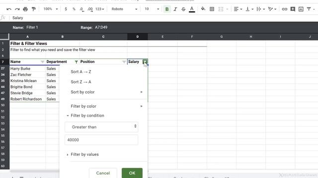 Filter Views - How to Filter Google Sheets Without Affecting Other Users смотреть онлайн