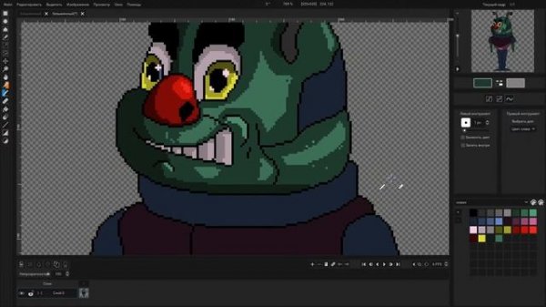 программа Pixelorama(рисуем мышью)