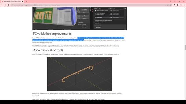BlenderBim Addon Update - 23.05.06 - Overview & Demonstration смотреть онлайн
