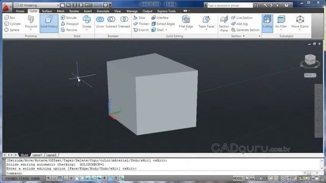 AutoCAD 3D - Aula 24 - Inclinando e Extrudando Faces смотреть онлайн