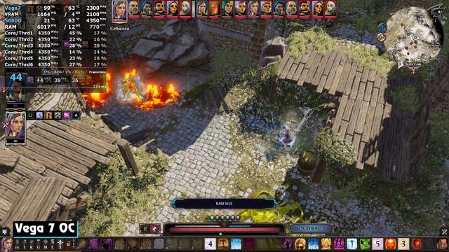 Ryzen 5600G Vega 7 Divinity Original Sin 2 gameplay 1080p fps test 2022 смотреть онлайн