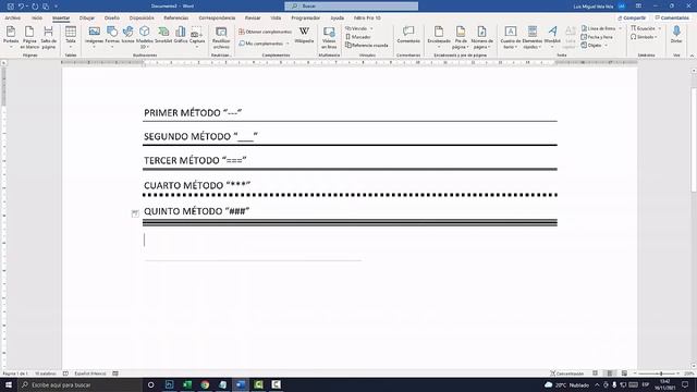 Como Hacer Líneas Horizontales En Word