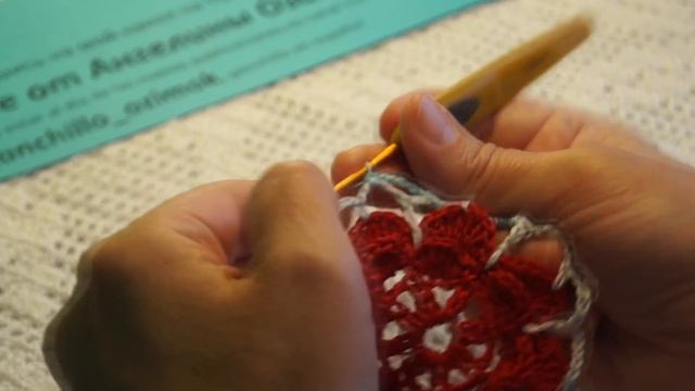 Мотив с розой, вязание крючком ,crochet motifs ( В № 190) смотреть онлайн