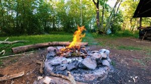 4K | Костёр в лесу | Расслабляющий огонь и звуки природы. Звуки костра, огонь. Уют, медитация, сон