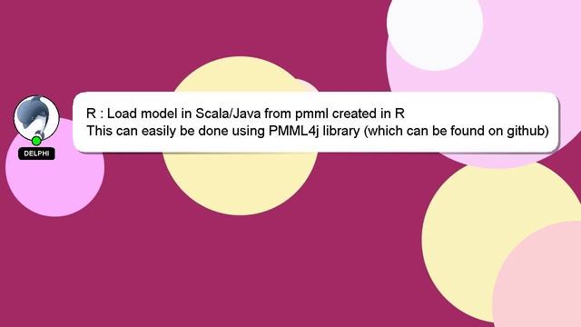 R : Load model in Scala/Java from pmml created in R смотреть онлайн