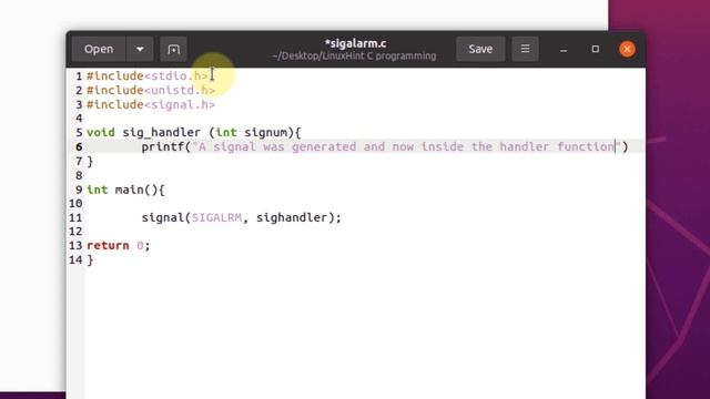 How to use SIGALRM and alarm function in C language смотреть онлайн