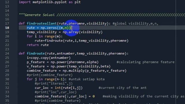aco06 Fungsi pencarian solusi untuk semua semut Ant Colony untuk TSP смотреть онлайн