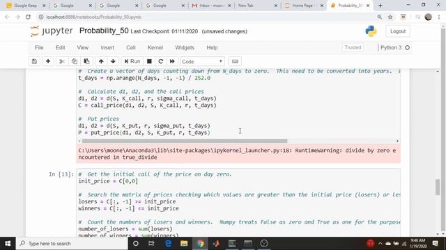 Calculating Probability of Making 50% of Max Profit on a Short Strangle Using Python смотреть онлайн