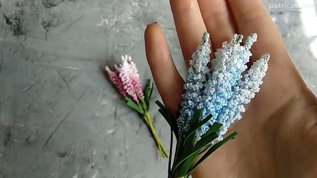 Декоративные цветы лаванда, кашка, тычинки искусственные смотреть онлайн