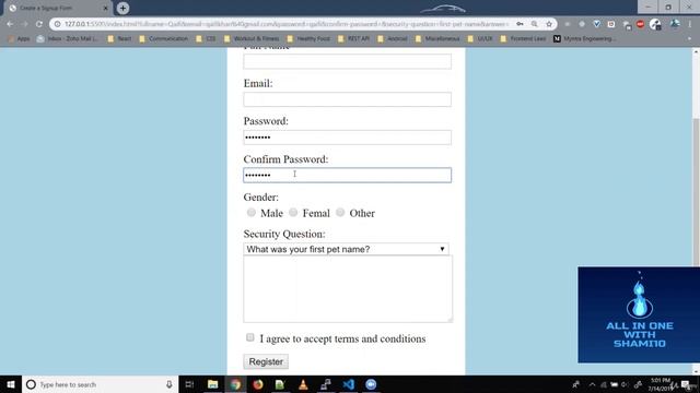 HTML Form Validation React JS смотреть онлайн