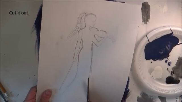 Acrylic Painting - Violinist Silhouette Painting смотреть онлайн