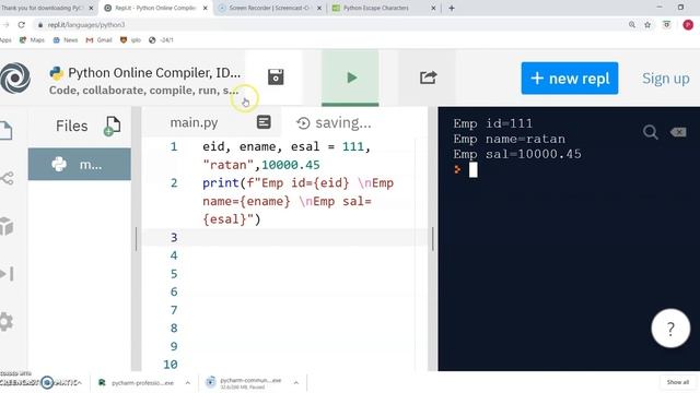 Python | Escape Sequence Character in Python | Lecture 6 смотреть онлайн