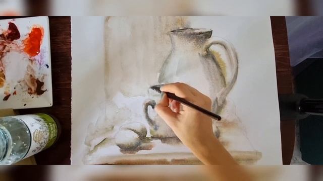 Натюрморт/Акварель/Акварельный натюрморт/Naturmort/Watercolor/ смотреть онлайн