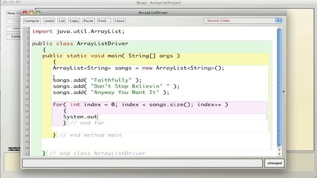 Java ArrayLists for loops смотреть онлайн