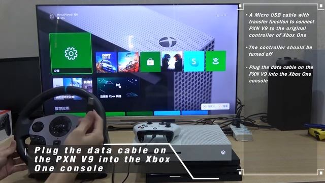 PXN V9 Gaming Steering Wheel for Xbox One Tutorial смотреть онлайн