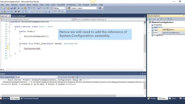 Save and read Connection String in App.Config file. смотреть онлайн