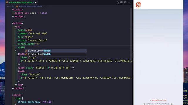 How to: Svelte Hamburger Menu Animation ? смотреть онлайн
