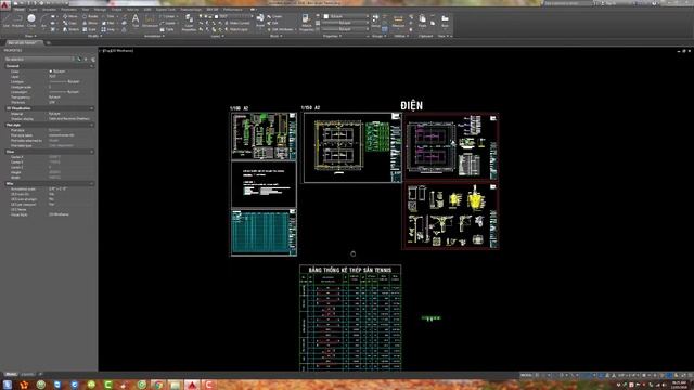 Bản vẽ chi tiết sân Tennis + Dự toán (Autocad) смотреть онлайн