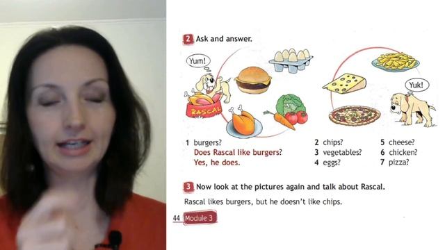 Spotlight 3 класс (Спотлайт 3) Английский в фокусе 3кл./ Урок 14 "He Loves Jelly"/5b стр.44 - 45 смотреть онлайн