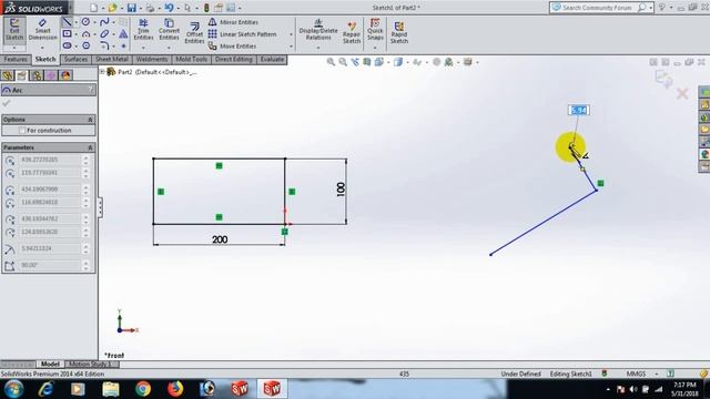 #SolidWorks Sketch Lines Tools смотреть онлайн