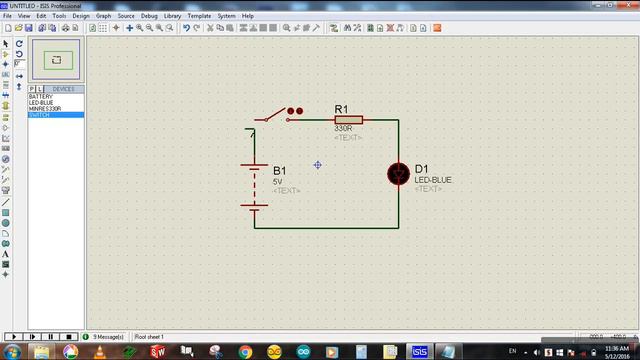 How to design and simulate a simple circuit in Proteus? - making a Simple LED circuit смотреть онлайн