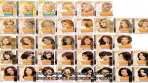 Палитры красок для волос Лореаль, Эстель и Гарньер