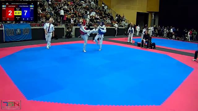 311 Erika Ribbestad, Östermalms Hapk &TKD vs Julia Kampe, Linköpings Taekwondo Klubb 18 4 смотреть онлайн