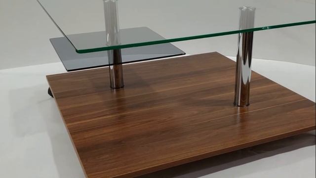 Журнальный столик на колесиках "Андалусия" стекло +ДСП (квадратный) смотреть онлайн