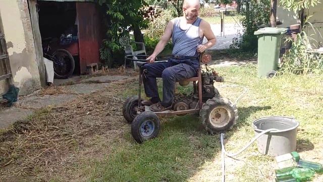 Mini traktor sa mjenjačem i motorom od honde 620 - nije kosilica смотреть онлайн