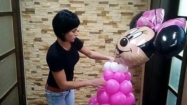 Как сделать микки - минни мауса из шаров/Mickey mouse, Minnie mouse out of balloons смотреть онлайн