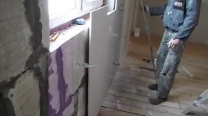 Монтаж гипсокартона на клей.