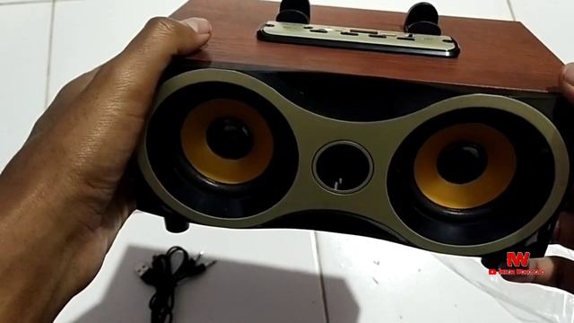 TOPROAD Portable Bluetooth Speaker Subwoofer FM Radio Wood Design 2000mAh - XM6