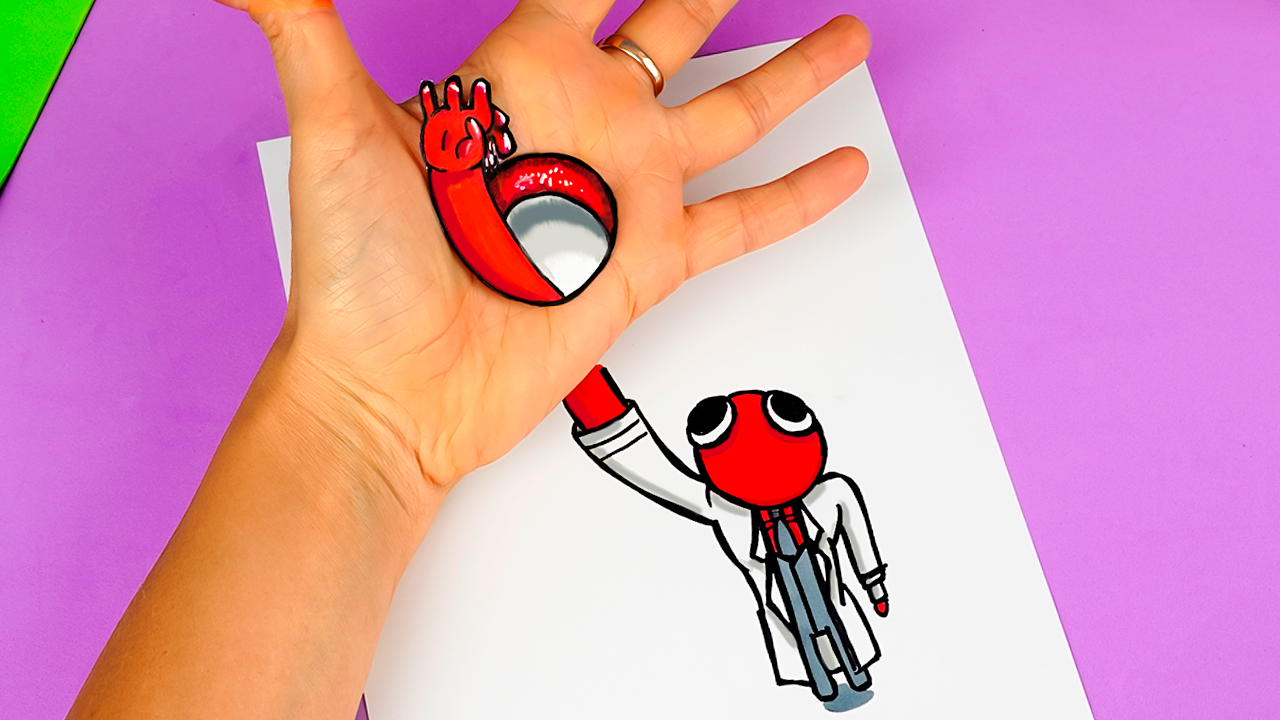 Невероятный ФОКУС с рисунком Роблокс Радужные друзья смотреть онлайн