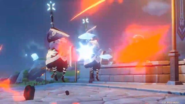 [Genshin Impact] - Diluc fighting the Abyss Order смотреть онлайн