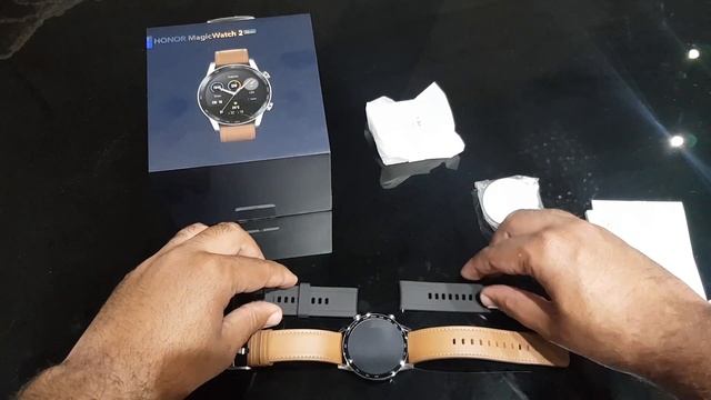Honor magicwatch 2 46mm brown (Minos) unboxing,change strap and pairing with mobile смотреть онлайн