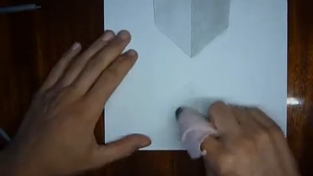 Как нарисовать 3D рисунок. Куб парящий в воздухе смотреть онлайн