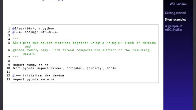 The PyCUDA module смотреть онлайн