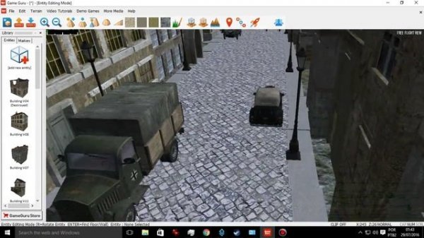 How create fast an FPS game level with Game Guru - tutorial