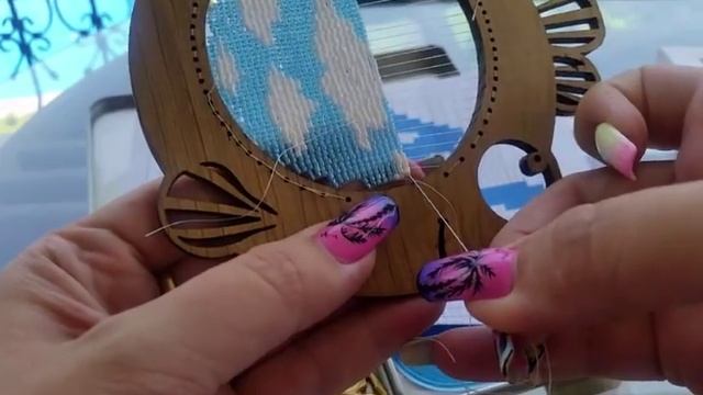 РЫБКА - ткачество бисером на деревянной заготовке ГОТОВА!!! смотреть онлайн