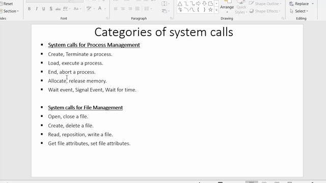 Categories of System calls - process and file management system calls in O.S смотреть онлайн